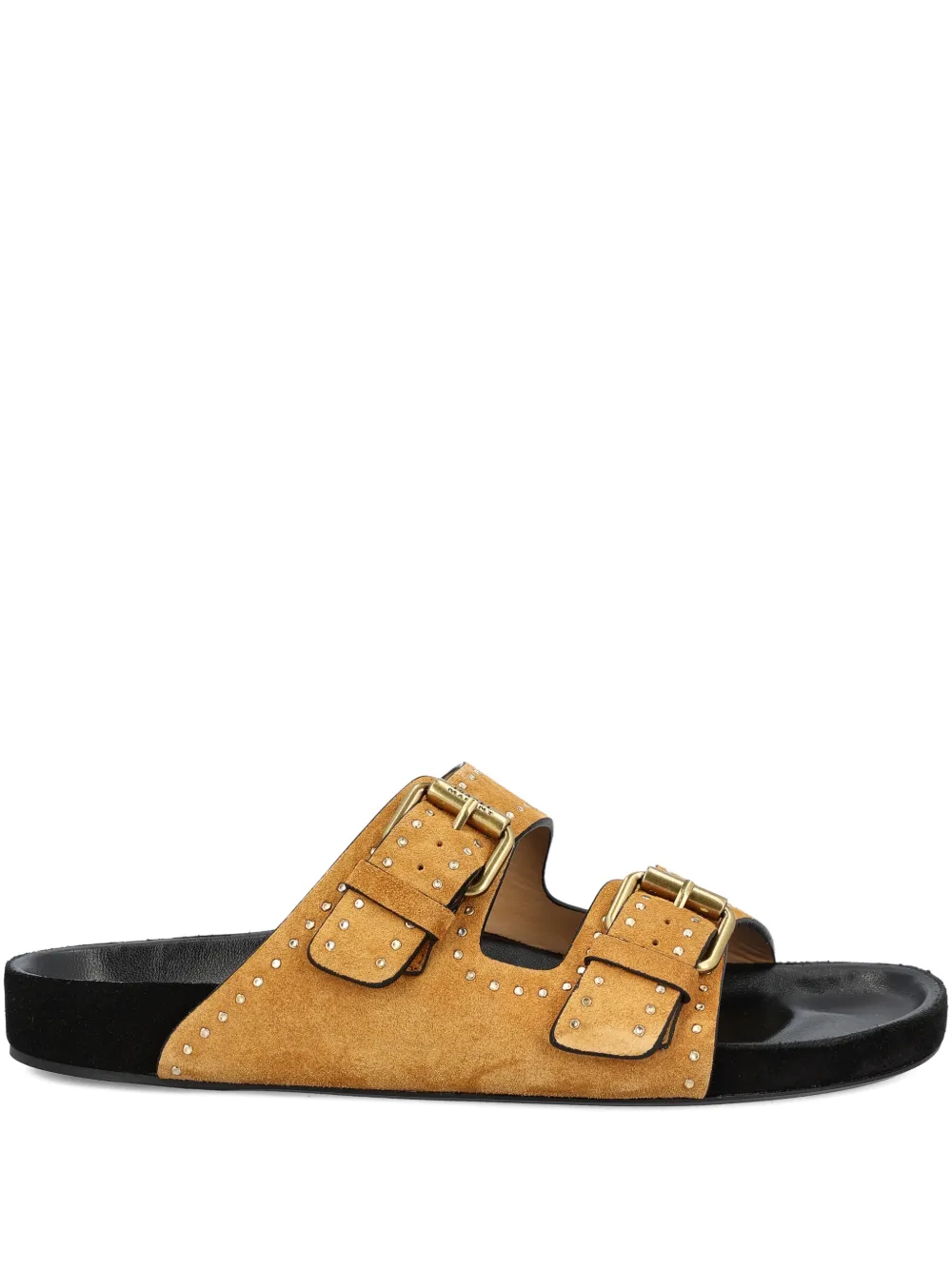 ISABEL MARANT Lennyo studded double-strap sandals | Brown | Image 1