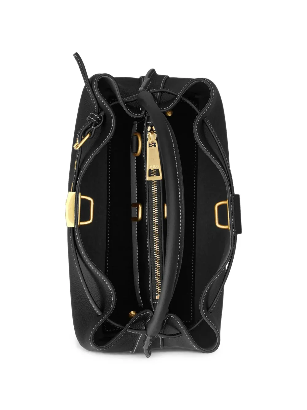 Tod's Shopper met handgreep en gesp Zwart