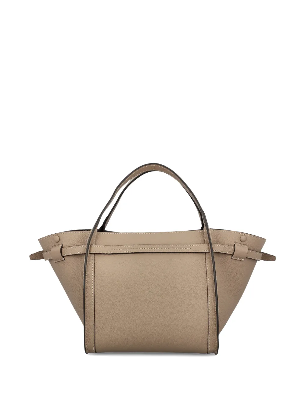 Tod's small metal-detail leather tote bag - Beige