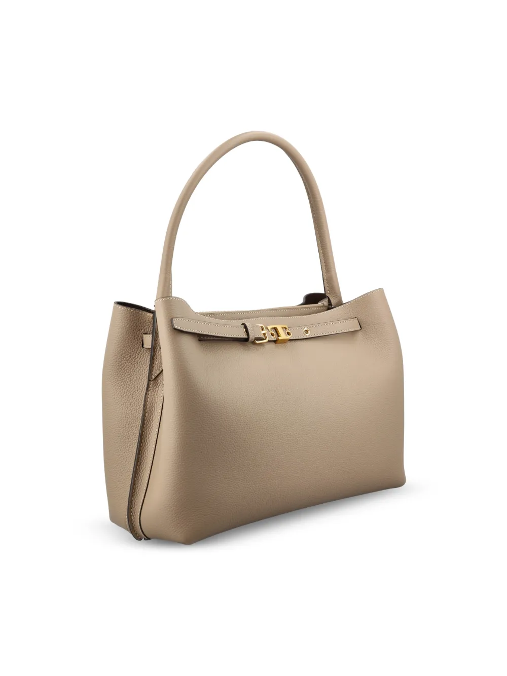 Tod's Kleine leren shopper met metallic detail Grijs