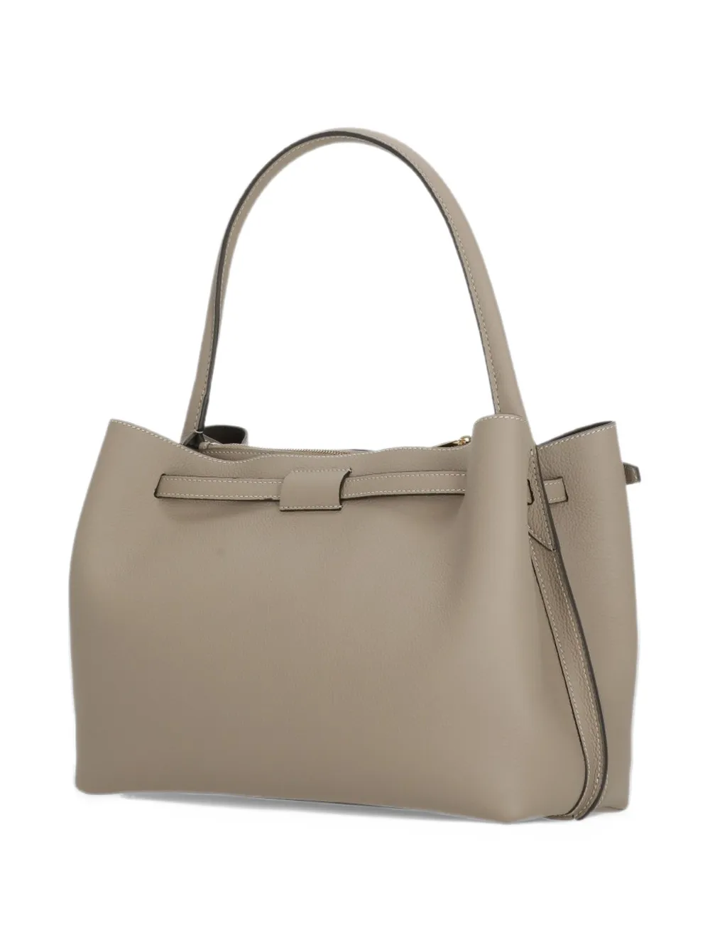 Tod's Kleine leren shopper met metallic detail Grijs