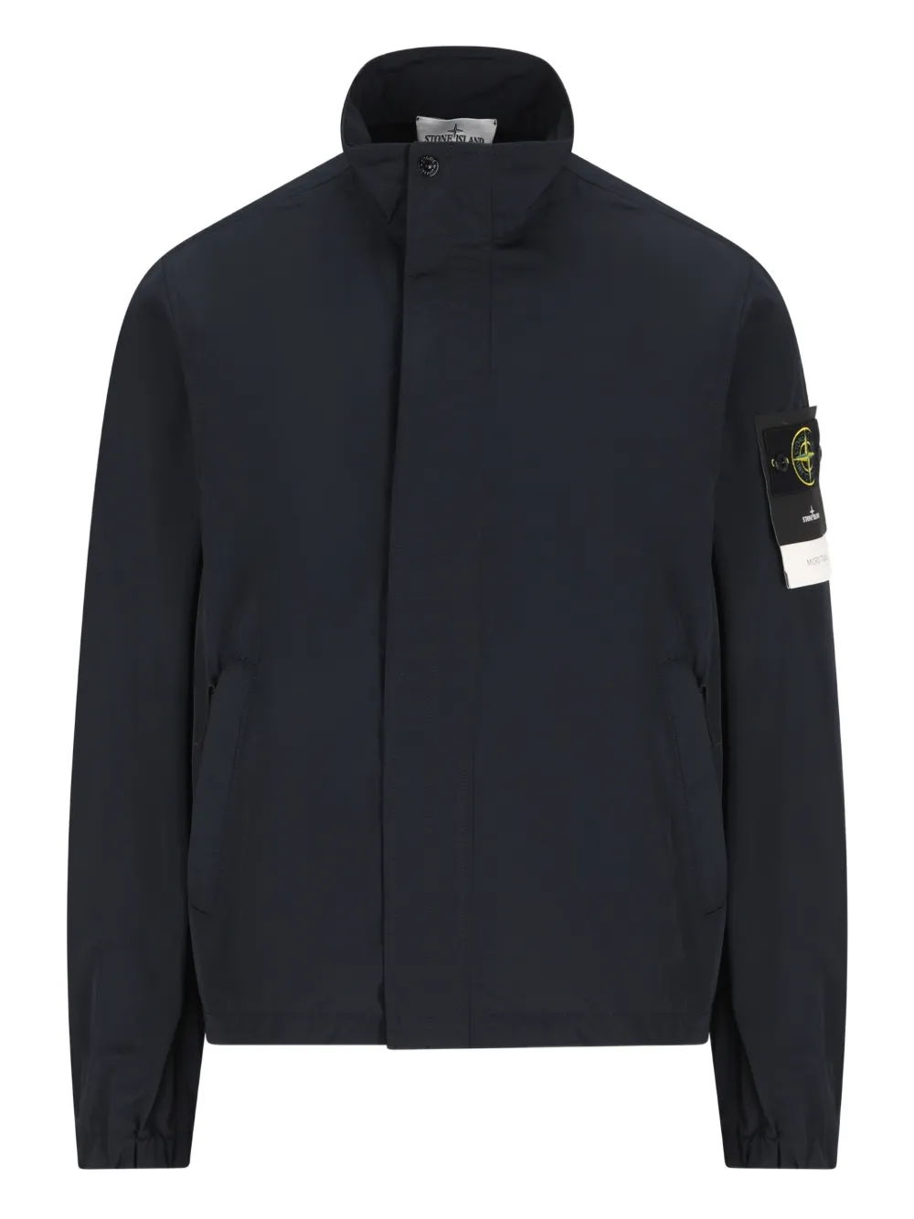 Stone Island high-neck logo jacket - Blu