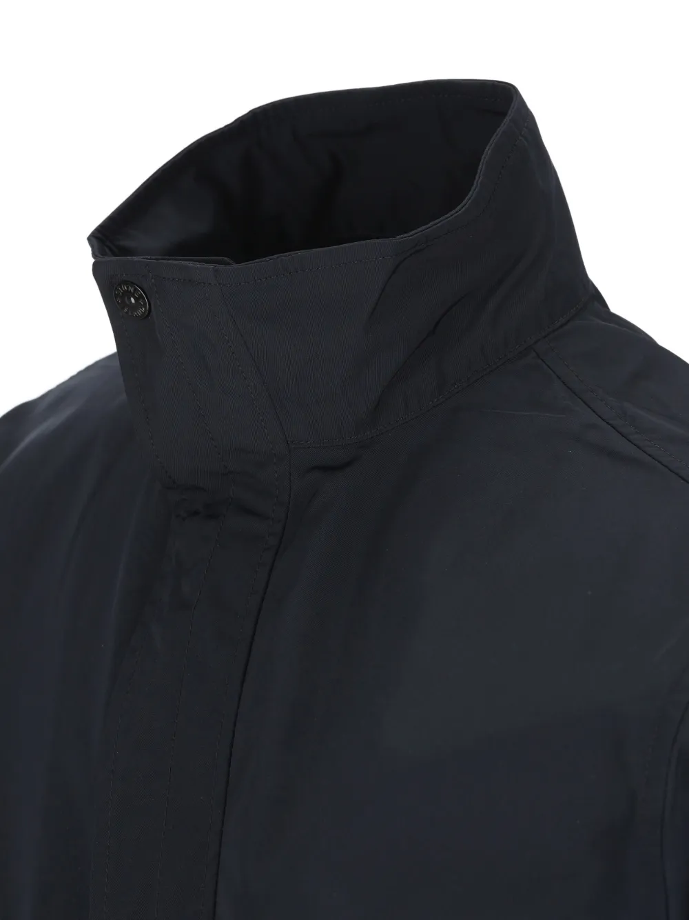 Stone Island Jack met Compass-logopatch en hoge hals Blauw