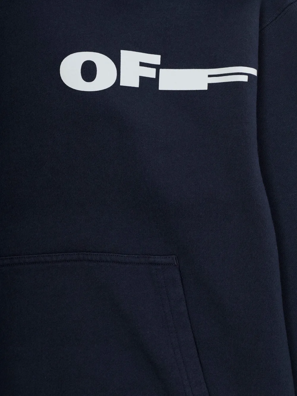 Off-White Kids Hoodie met logoprint Blauw