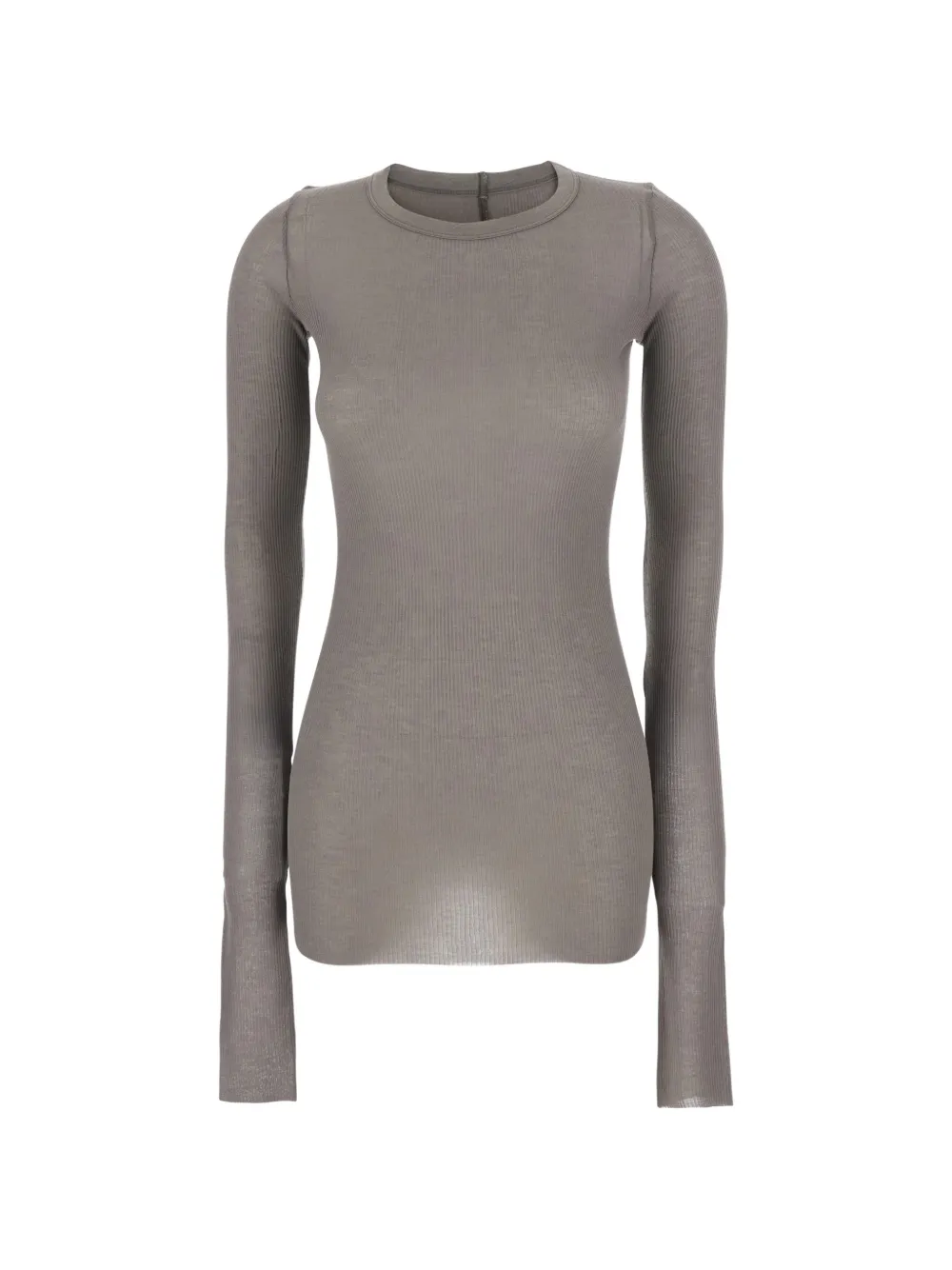 Rick Owens ribbed long-sleeves top - Grigio