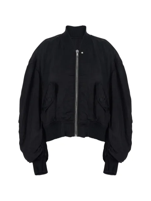 Rick Owens ruched bomber jacket