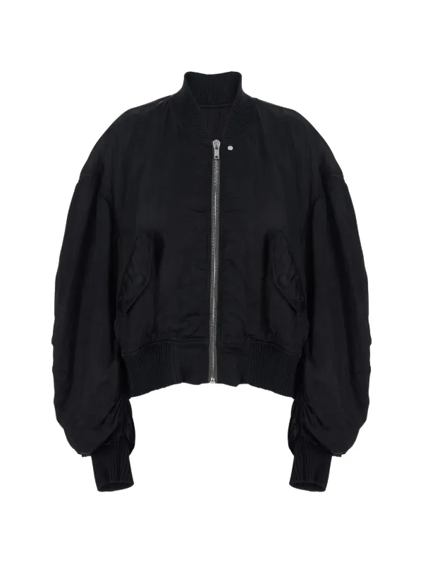 Rick Owens Secchia Flight Bomber Jacket in Black