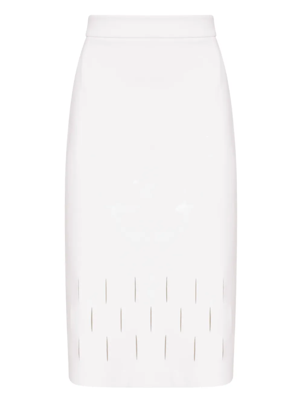 Gloria Coelho Gonna midi con dettaglio cut-out - Bianco