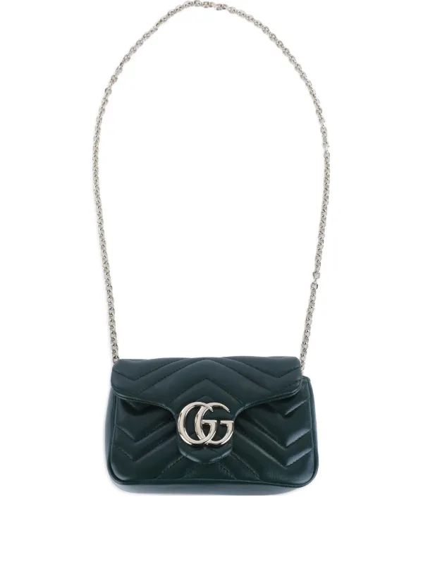 Gucci GGマーモント ショルダーバッグ ミニ | グリーン | FARFETCH JP