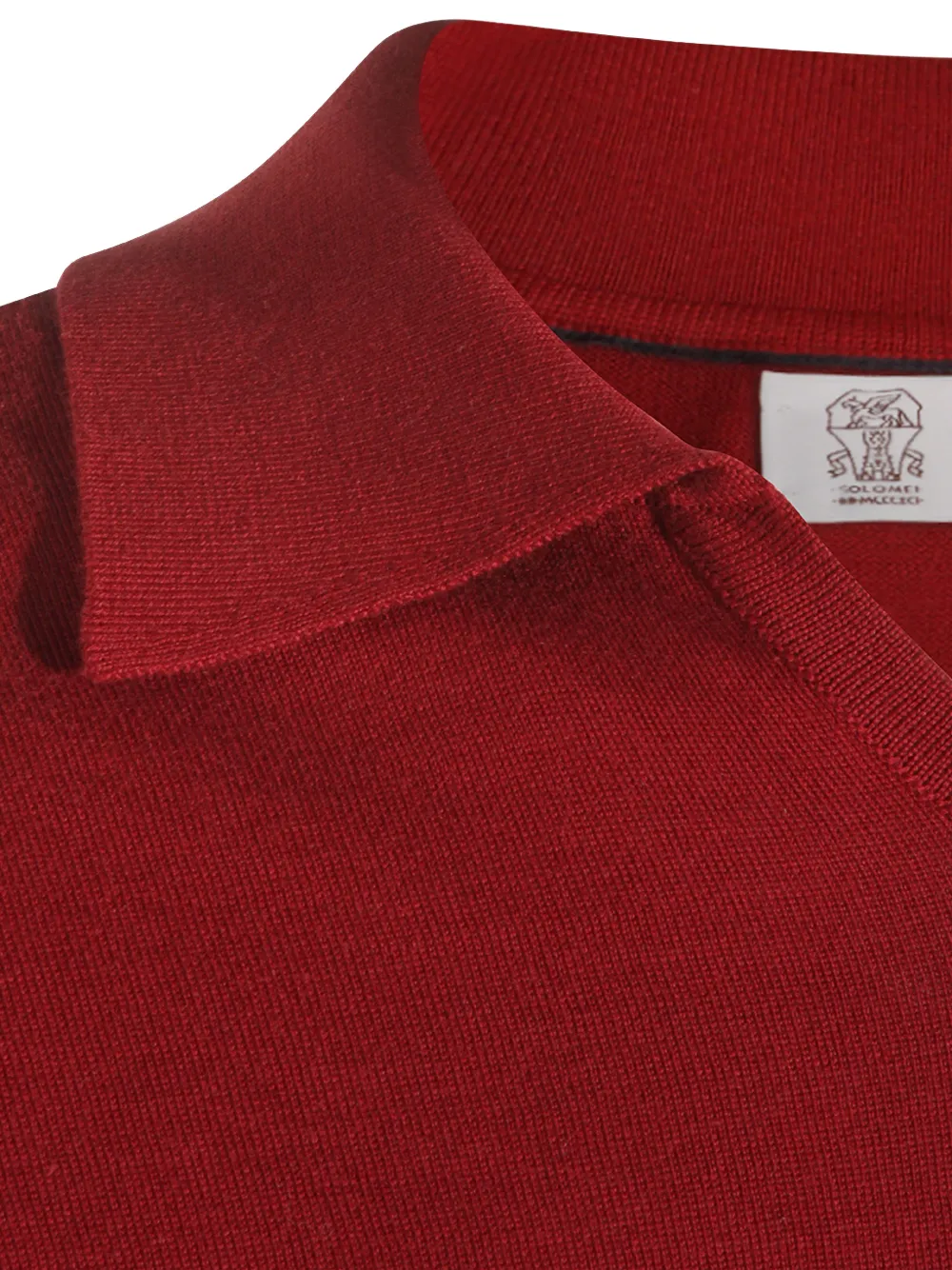 Brunello Cucinelli Top met korte mouwen en kraag Rood