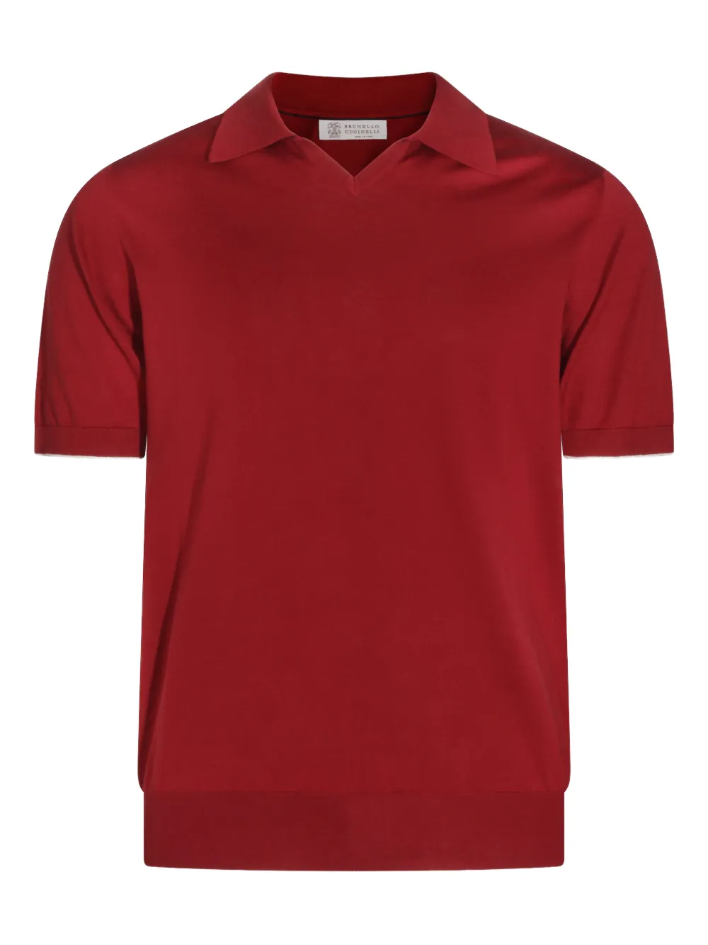 Brunello Cucinelli collared short-sleeve top | Red | Image 1