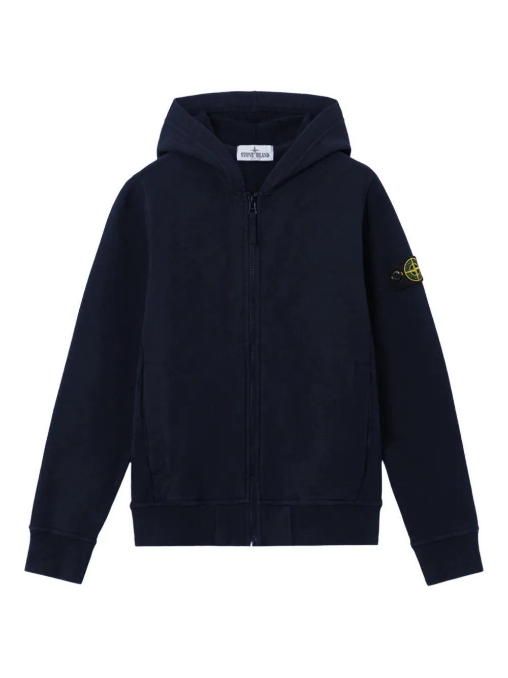 Stone Island Junior Compass-badge hoodie - Blu