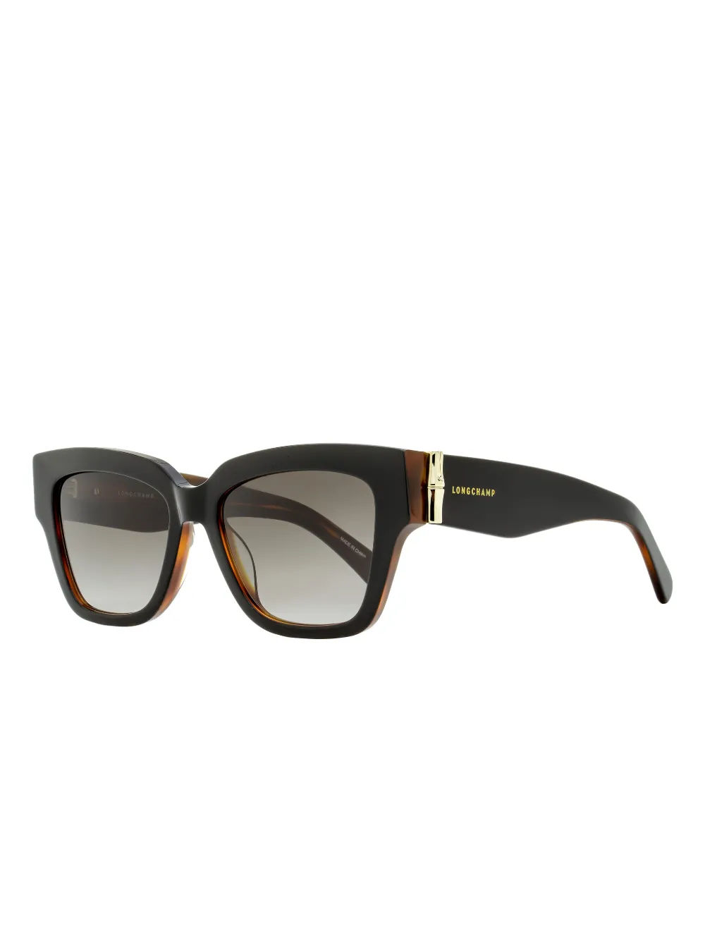 Longchamp 745 rectangular-frame sunglasses - Zwart