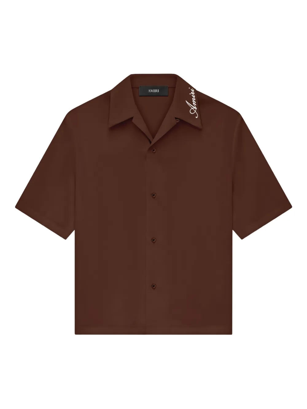 AMIRI short-sleeve camp-collar shirt - Bruin