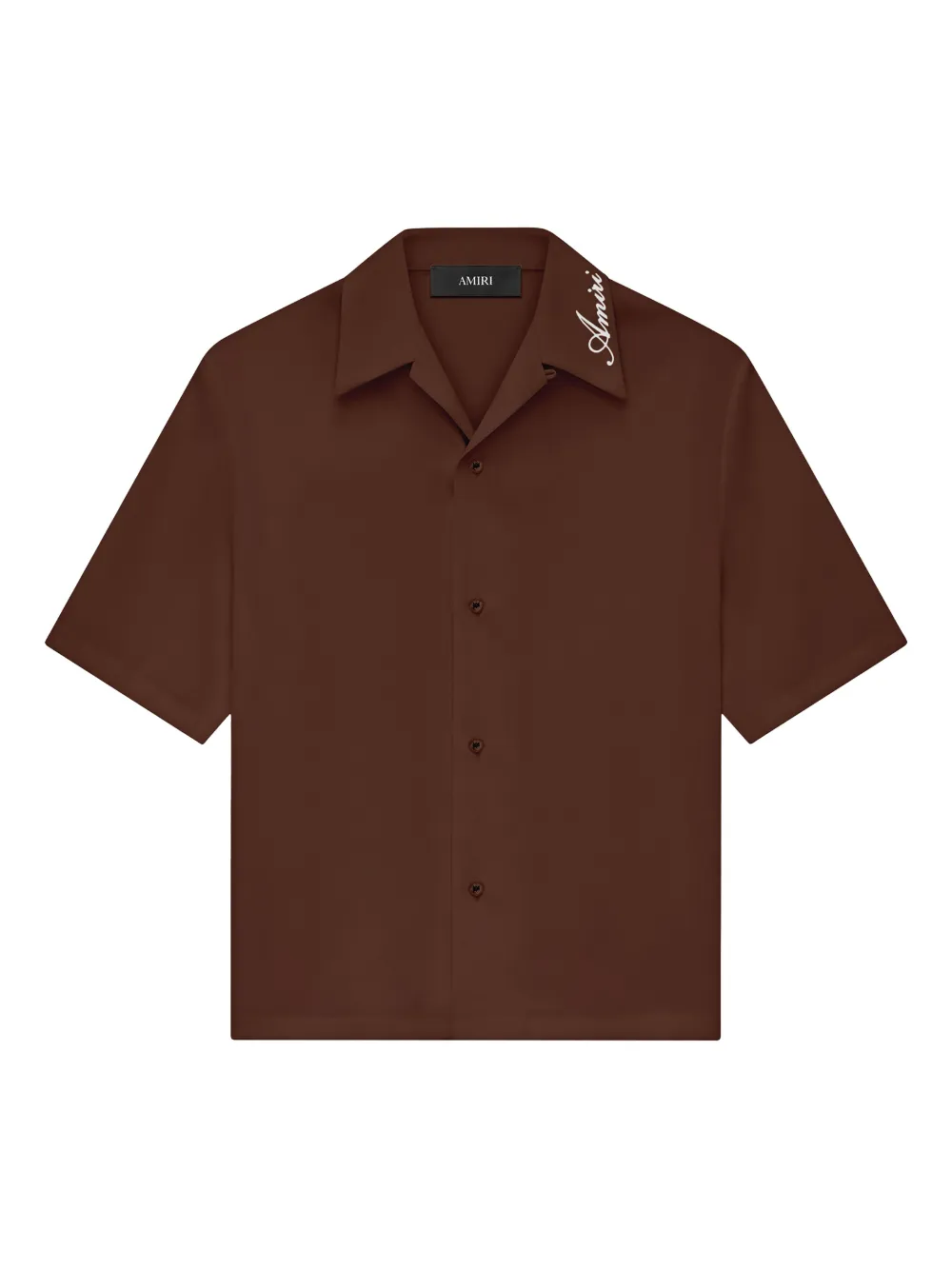 AMIRI short-sleeve camp-collar shirt - Brown