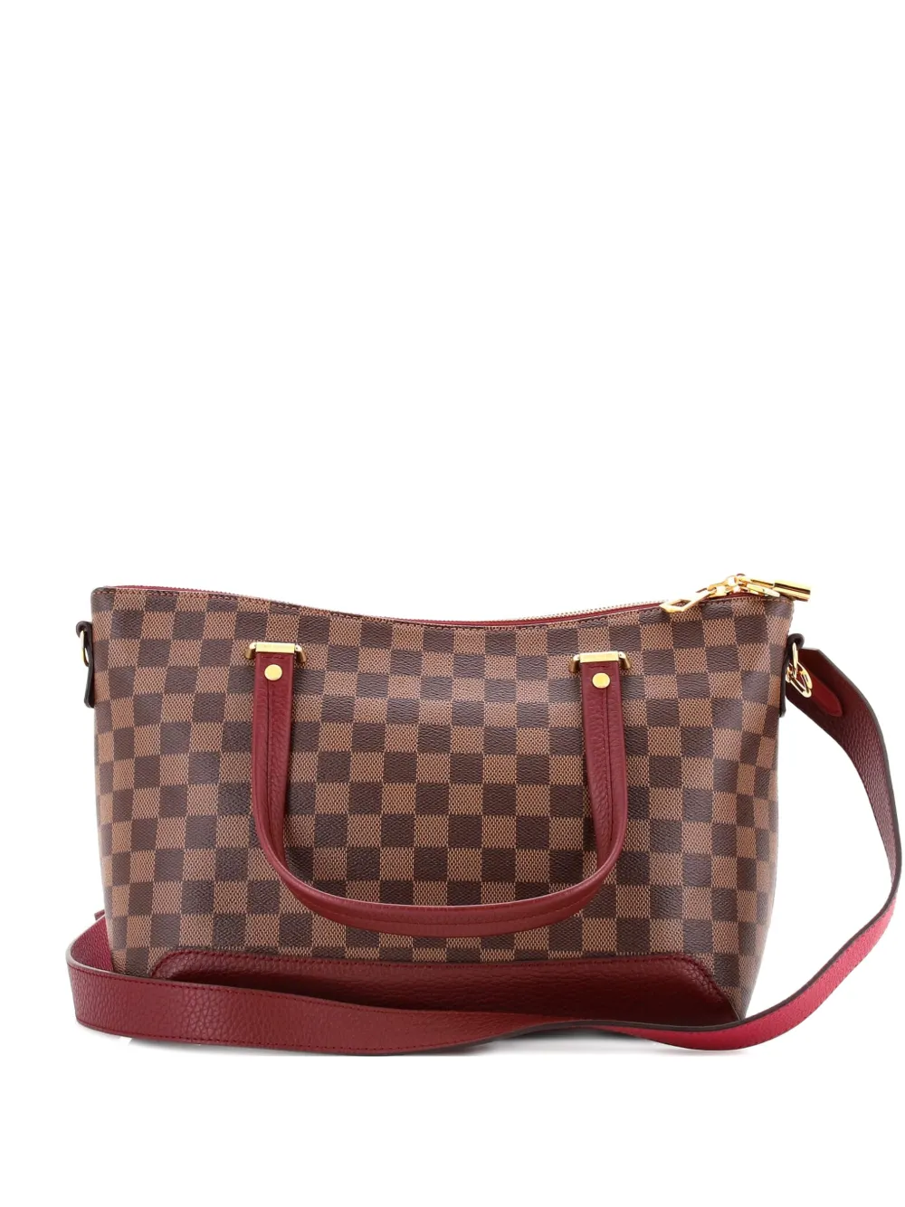Louis Vuitton Pre-Owned Hyde Park Handbag Damier with Leather satchel - Marrone