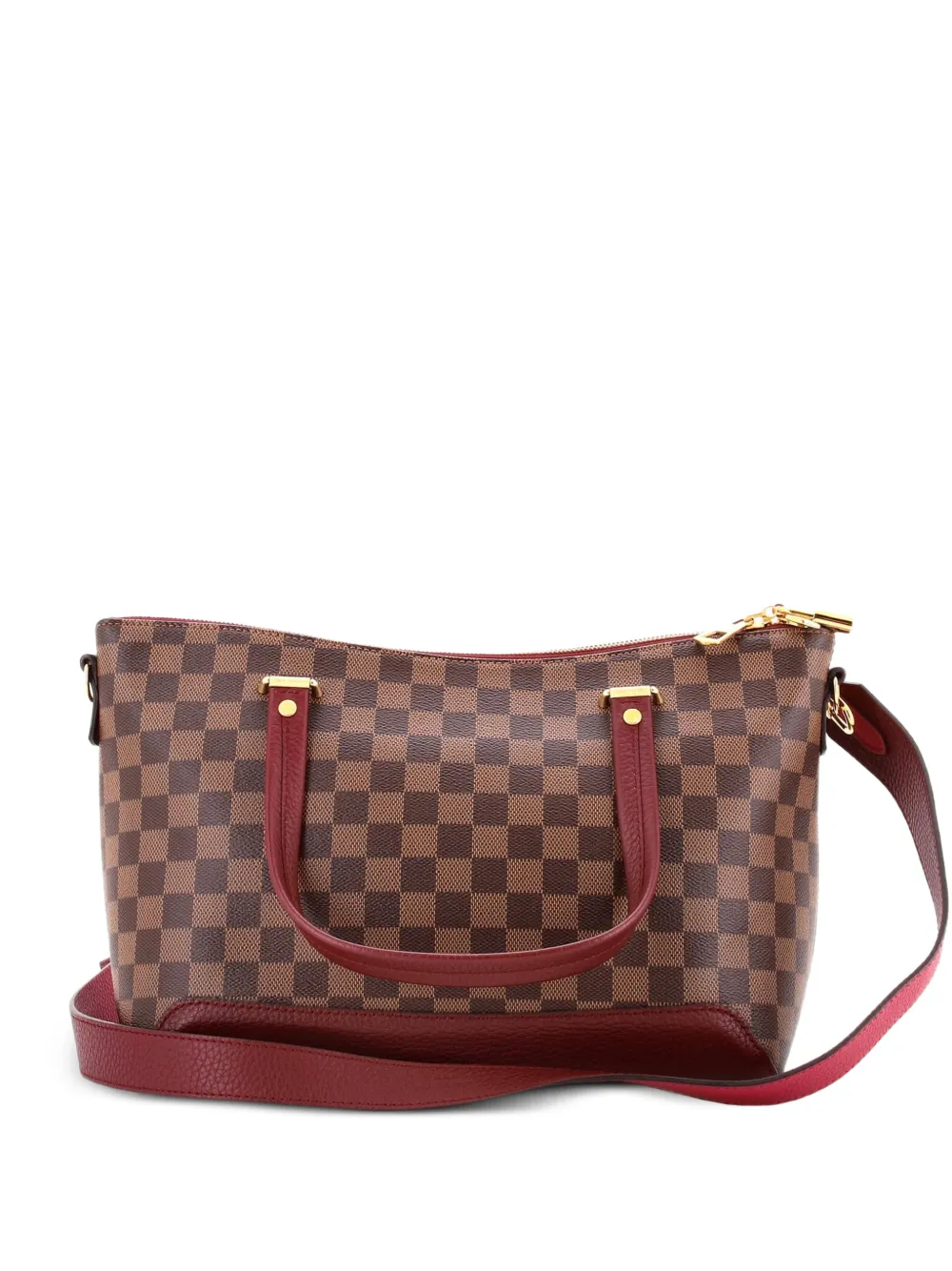 Louis Vuitton Pre-Owned Hyde Park Handbag Damier with Leather satchel - Brown