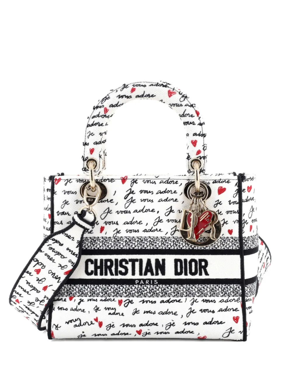 Christian Dior Pre-Owned Lady D-Lite Bag Embroidered Canvas Medium satchel - Multicolore