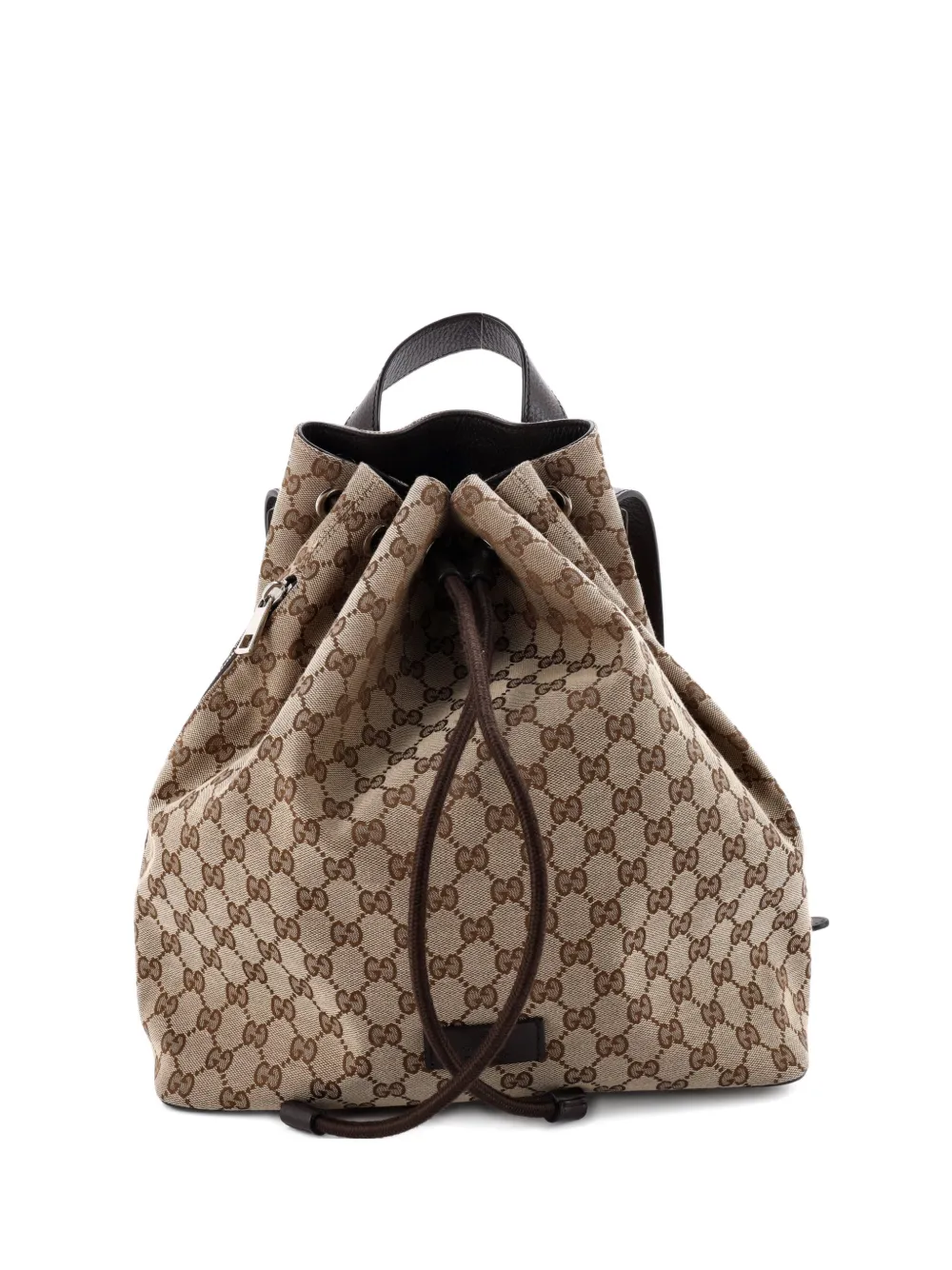 Gucci Pre-Owned Drawstring GG Canvas Medium backpack - Marrone