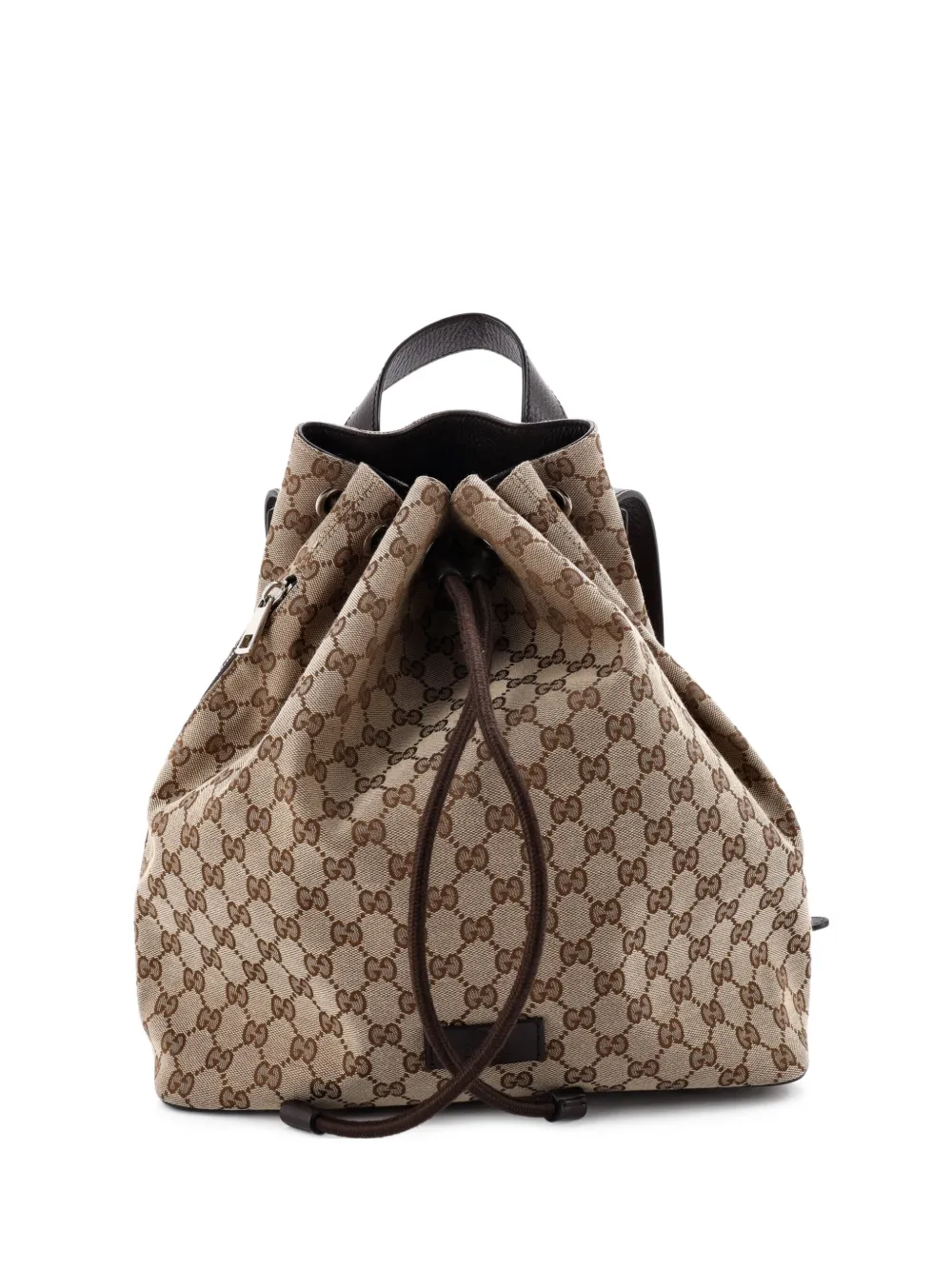 Gucci Pre-Owned Drawstring GG Canvas Medium backpack - Marrone