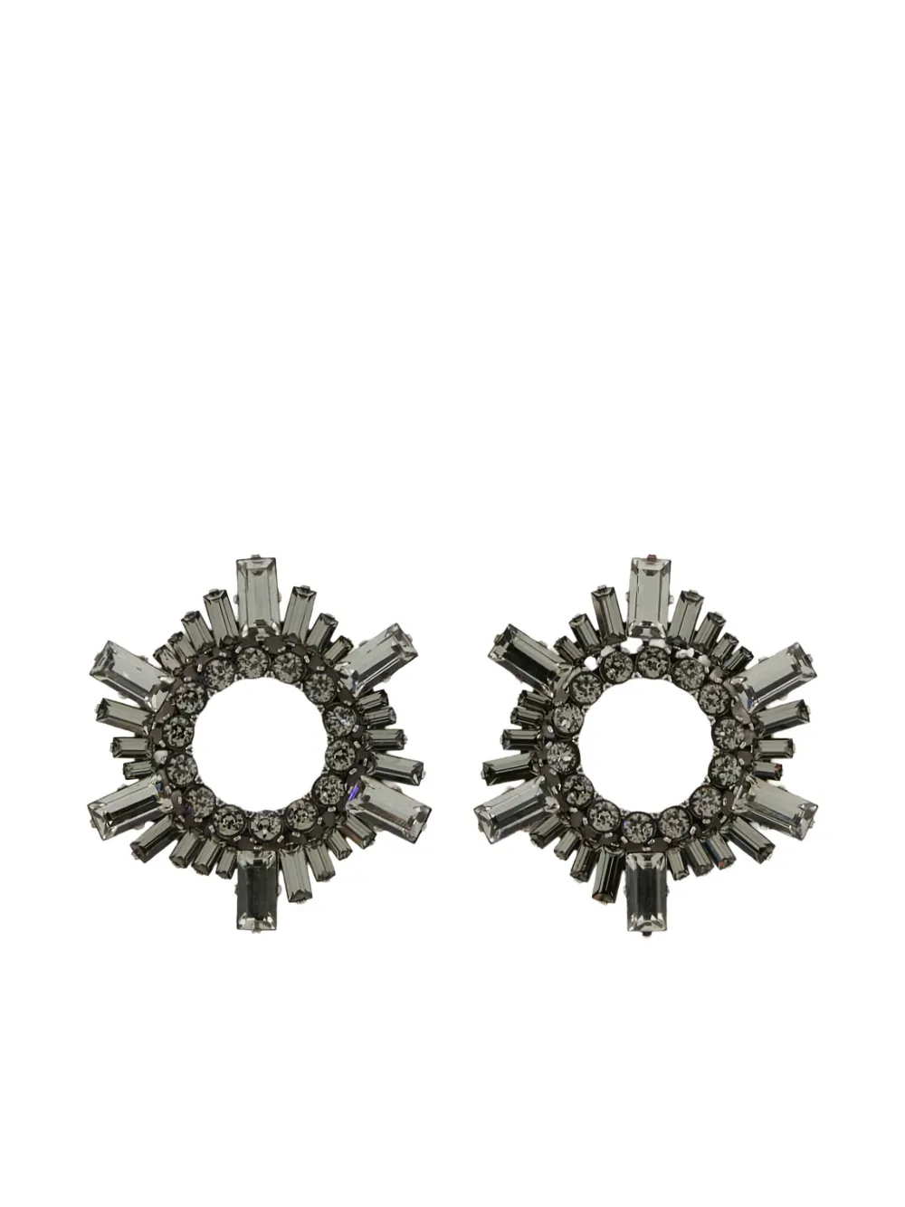 Amina Muaddi Begum earrings - Grigio