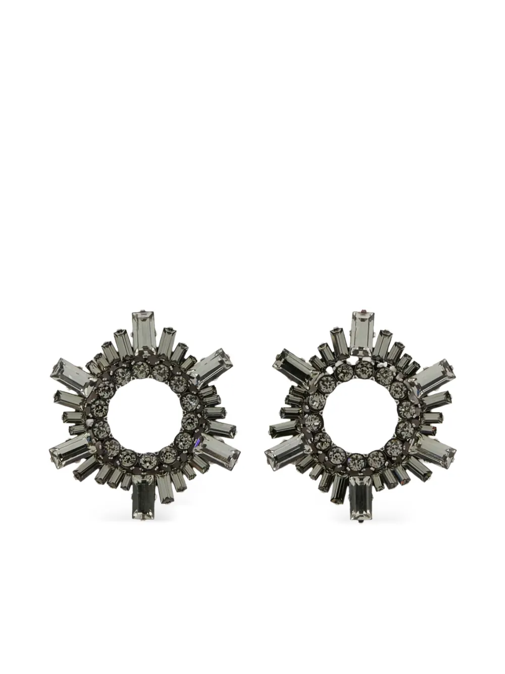 Amina Muaddi Begum earrings - Grigio