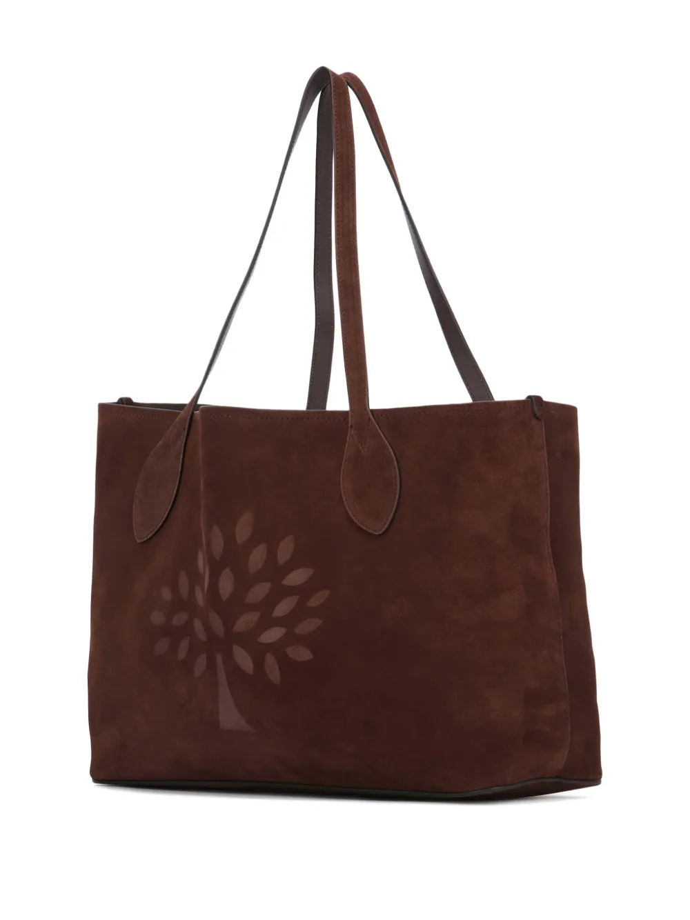 Mulberry Tree Suede Tote - Brown 