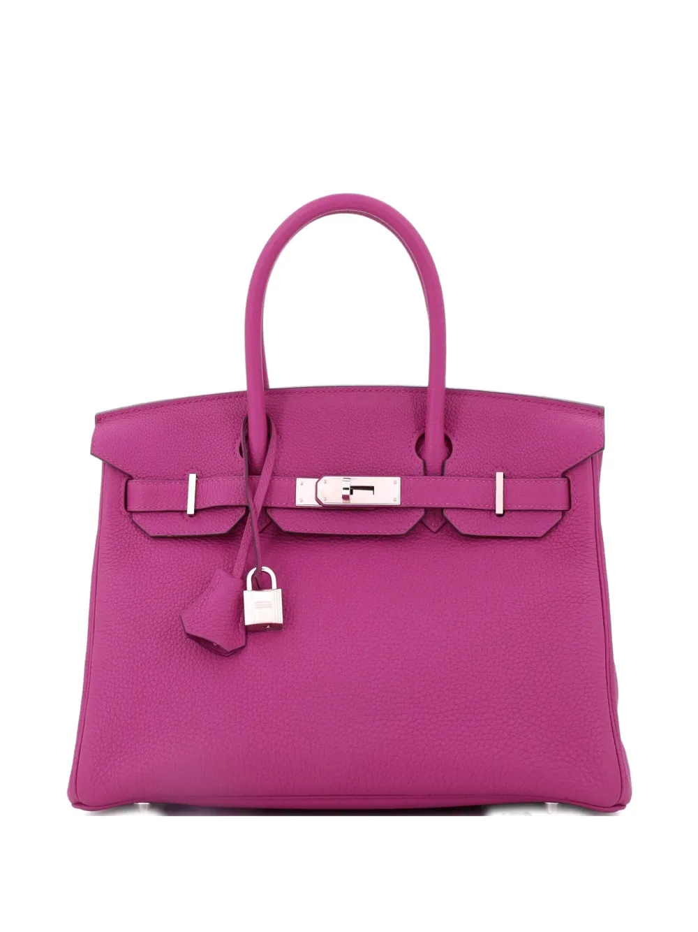 Hermès Pre-Owned Birkin Handbag Pink Clemence with Palladium Hardware 30 satchel | Pink | Image 1