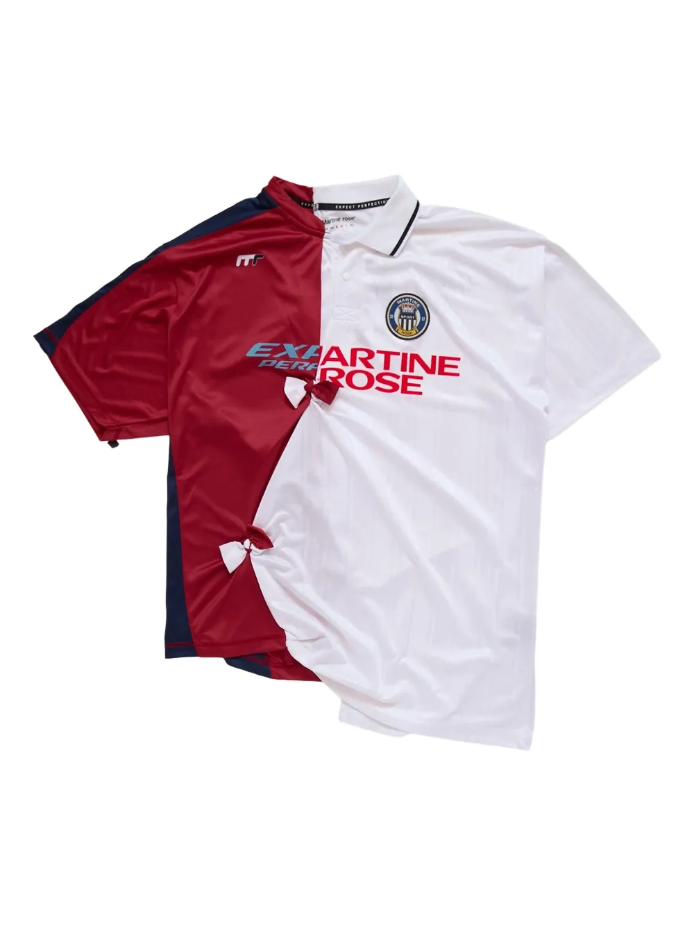 Martine Rose collage football T-shirt - Bianco