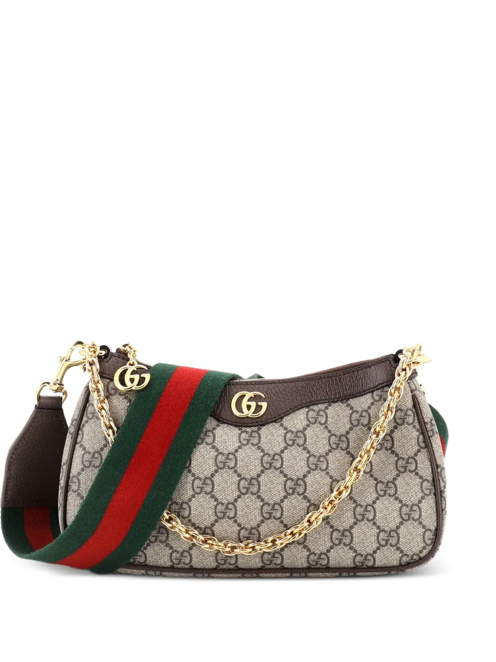 Gucci Pre-Owned Ophidia Charm Shoulder Bag GG Coated Canvas Small crossbody bag - Marrone