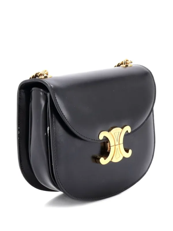 Celine Pre-Owned トリオンフ ブザス クレア チェーンフラップ レザー 