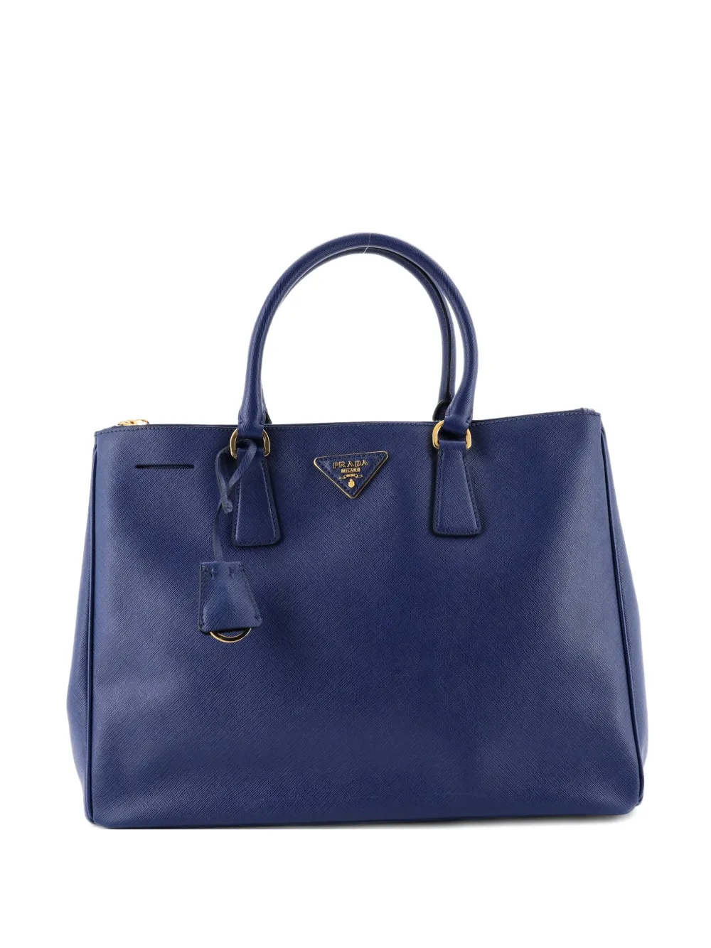 Prada Pre-Owned Double Zip Lux Saffiano Leather Large tote bag - Blu