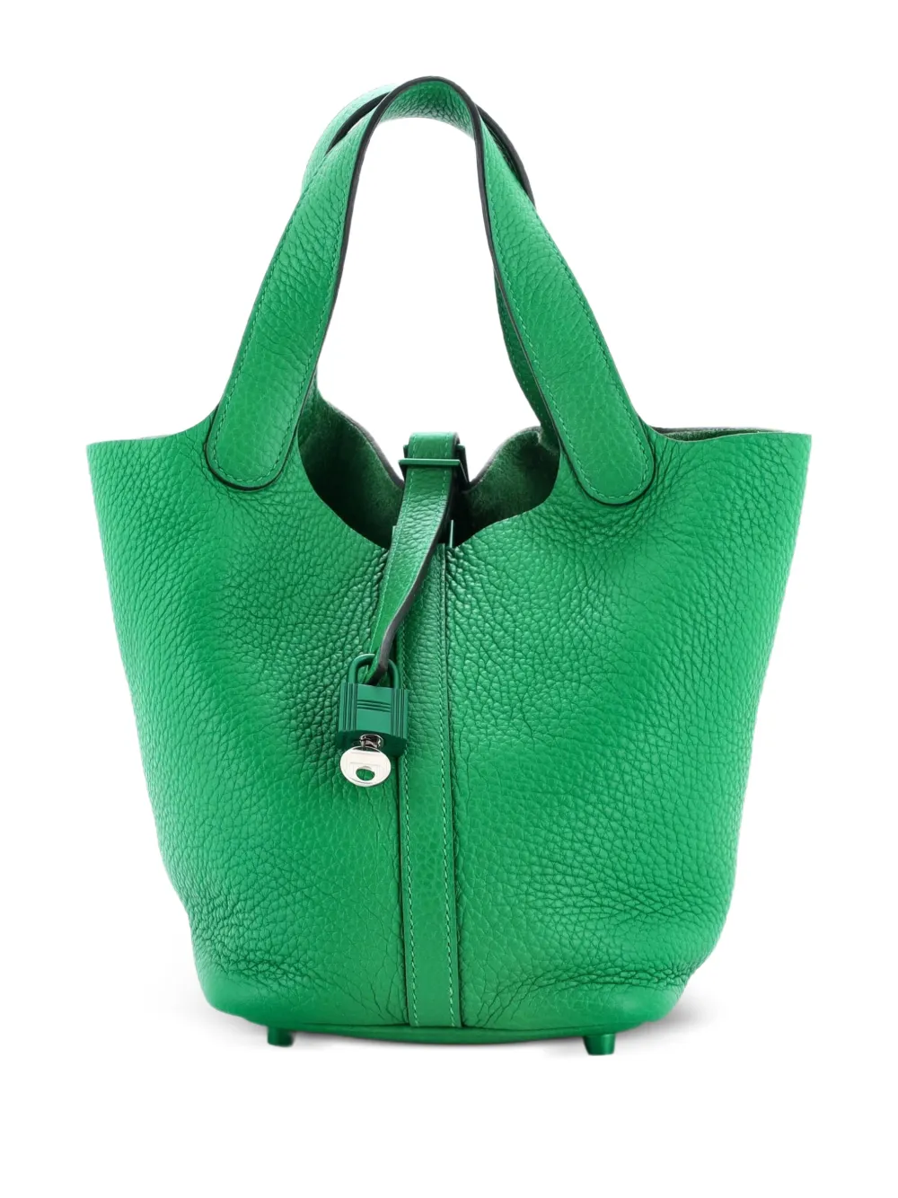 Hermès Pre-Owned Monochrome Picotin Lock Bag Clemence PM bucket bag | Green | Image 1