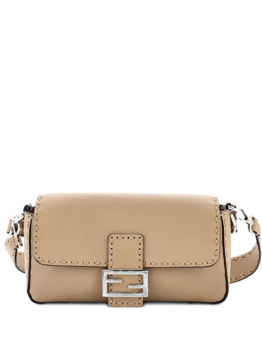 Fendi Pre-Owned Selleria Baguette NM Bag Leather Medium shoulder bag - Toni neutri