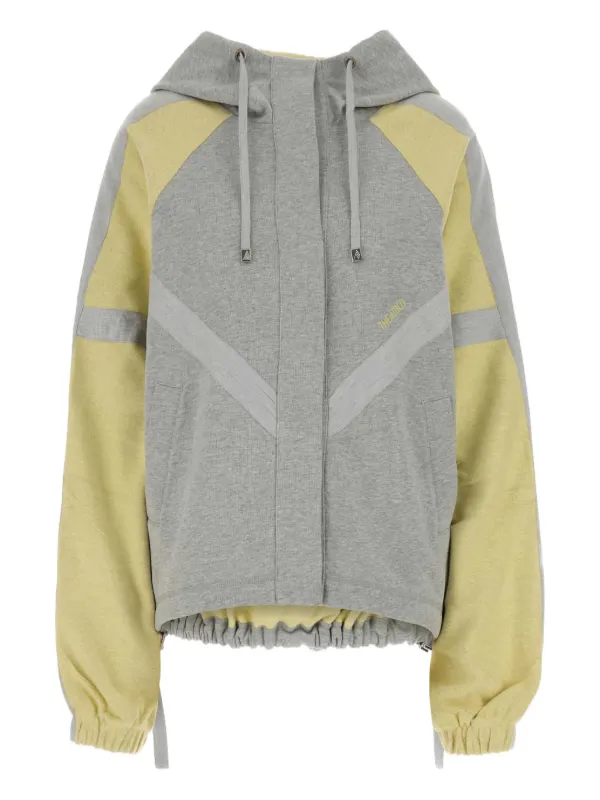 The Attico Two-tone Hooded Jacket in Grey