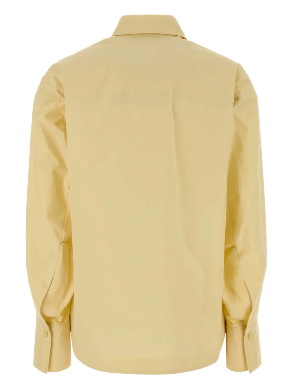 The Attico Diana poplin shirt - Geel