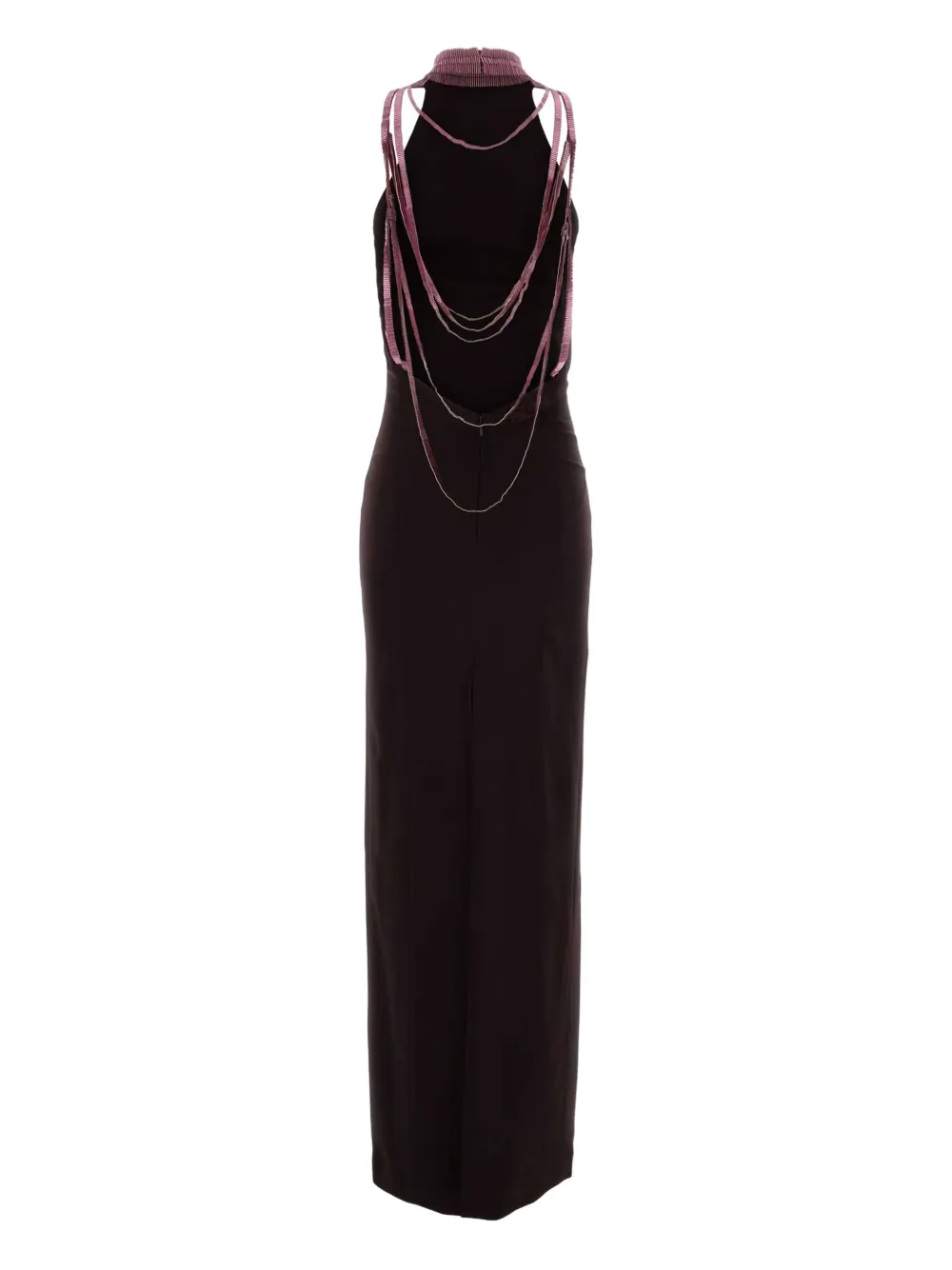 The Attico halterneck backless dress - Paars