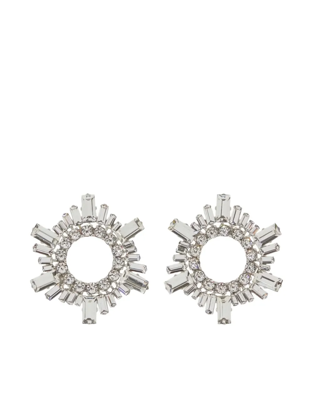 Amina Muaddi Begum earrings - Argento