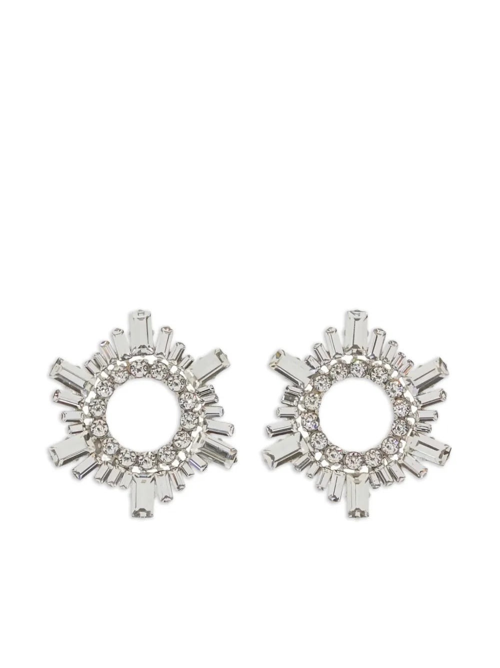 Amina Muaddi Begum earrings - Argento