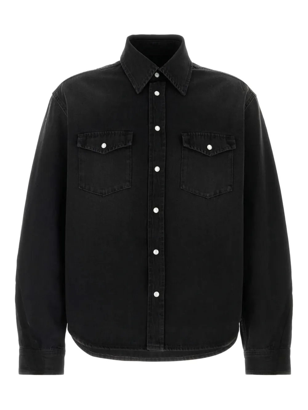 Givenchy flap-pocket denim shirt - Nero
