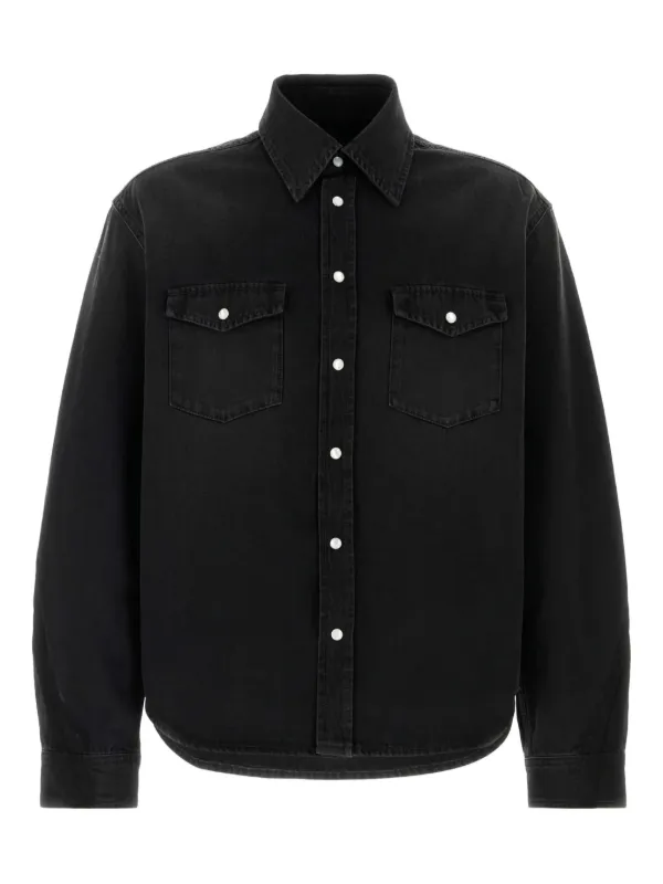 Givenchy Flap-pocket Denim Shirt in Black