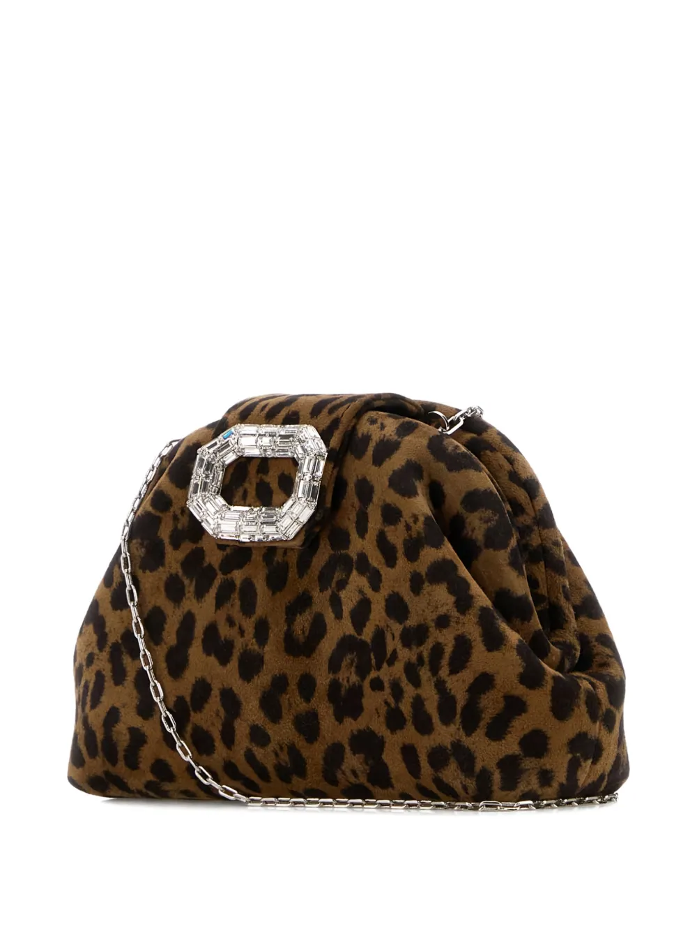  Amina Muaddi Camelia Clutch Bag - Brown 