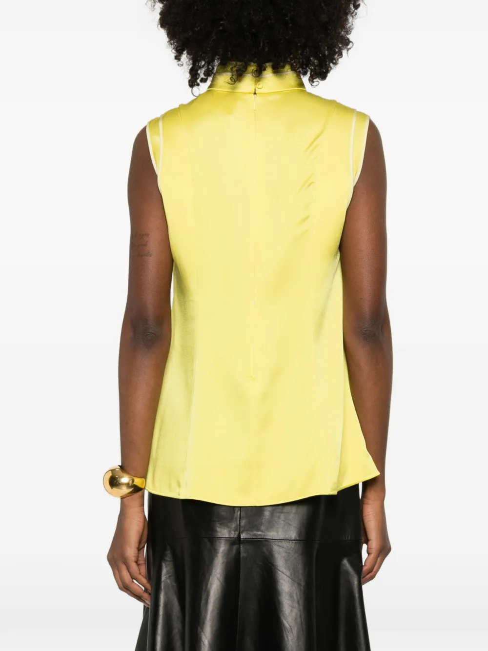Jil Sander Mouwloze blouse Geel