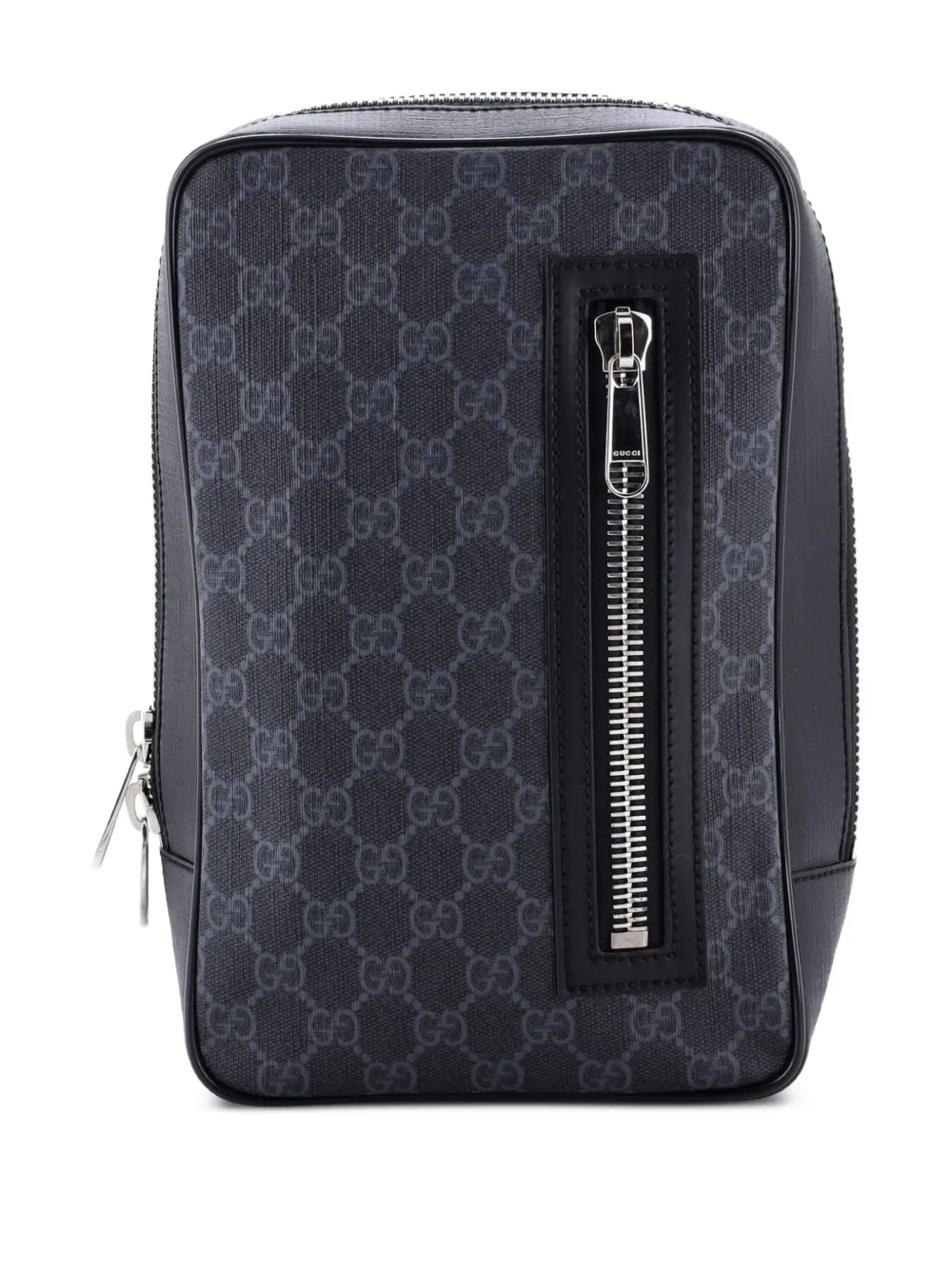 Gucci Pre-Owned Soft Zip Sling Bag GG Coated Canvas Small crossbody bag - Nero