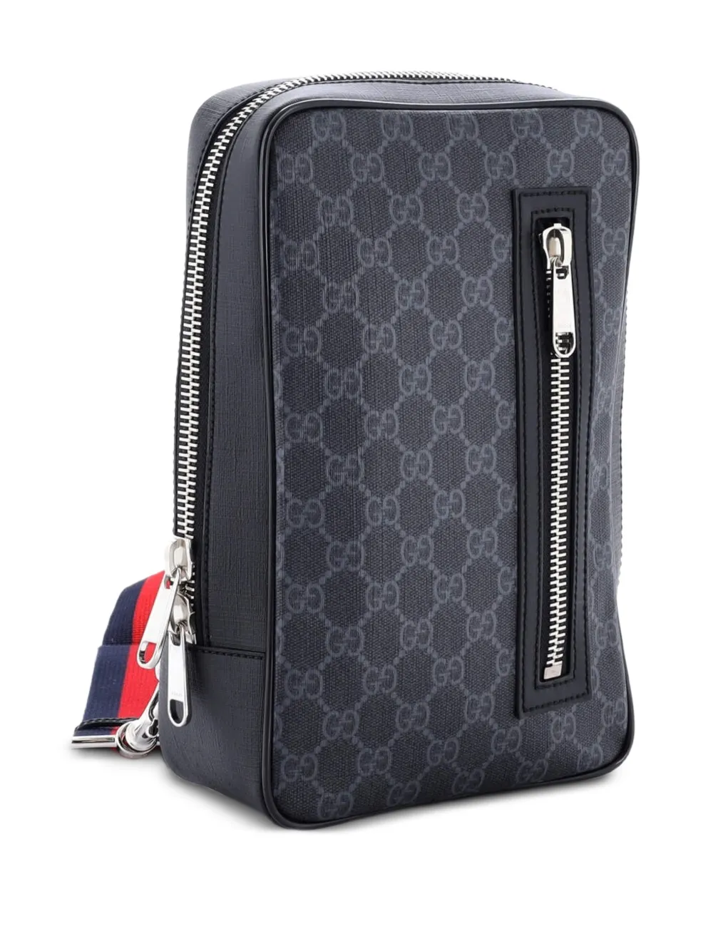 Soft Zip Sling Bag Gg Coated Canvas Small Crossbody Bag