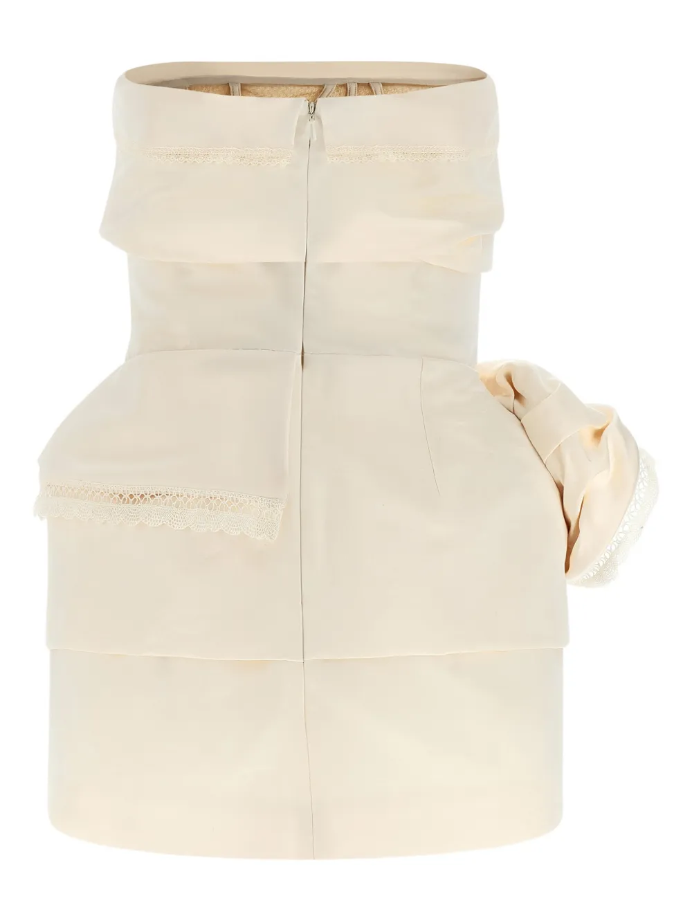 Magda Butrym lace draped flower mini dress - Beige