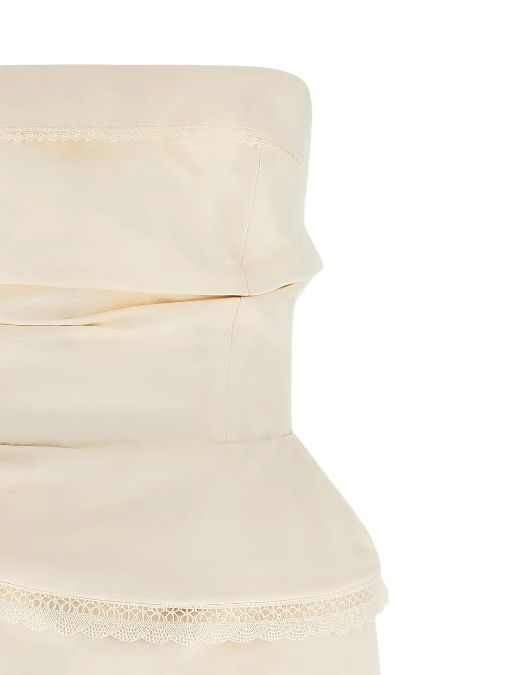  Magda Butrym Lace Draped Flower Mini Dress - Neutrals 