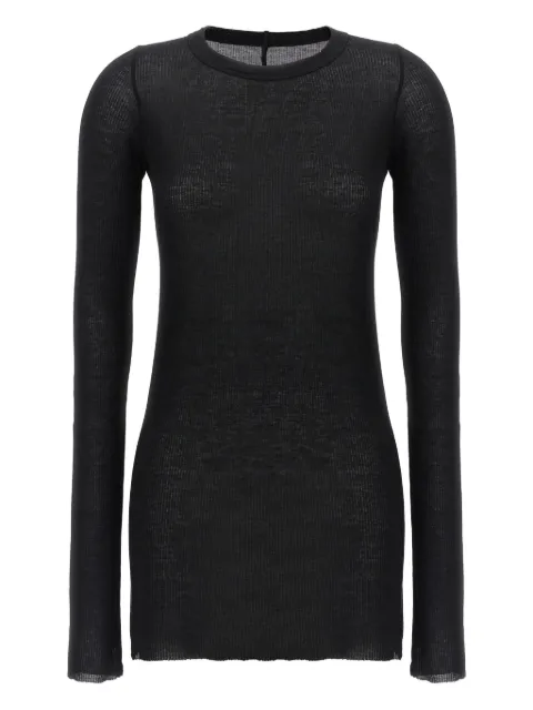 Rick Owens ribbed raw-cut detail T-shirt