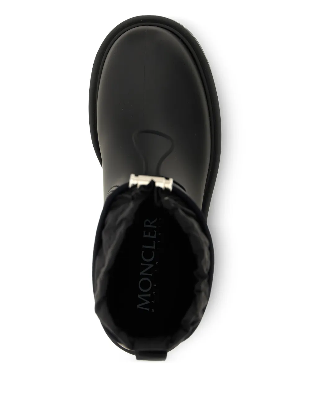 Moncler Regenlaarzen met logo-reliëf en trekkoord Zwart