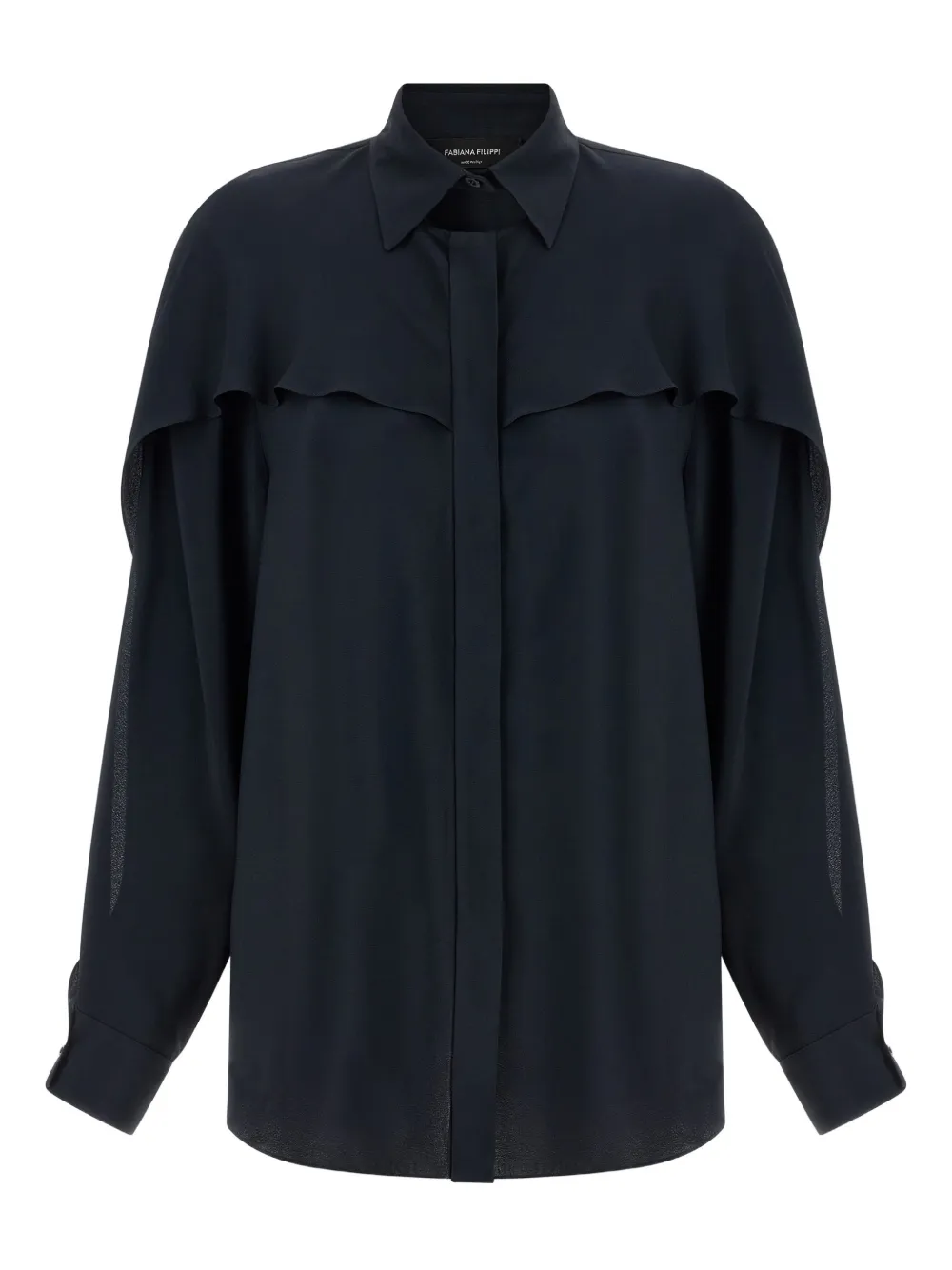 Fabiana Filippi polo collar long-sleeve shirt - Blu